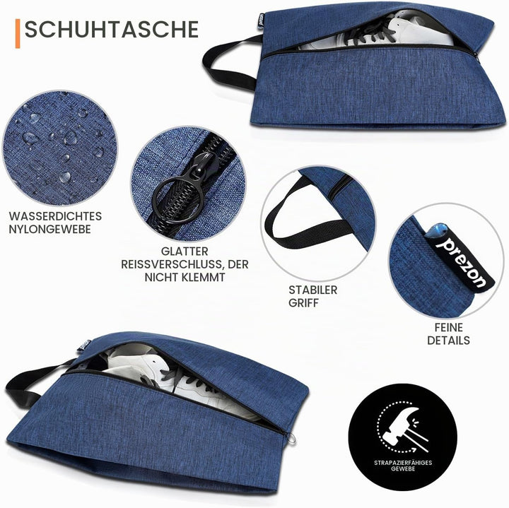 Prezon Komprimierbaren Packwürfeln mit Reiseschuhtasche und Wäschesack, Erweiterbarer Koffer-Organiz