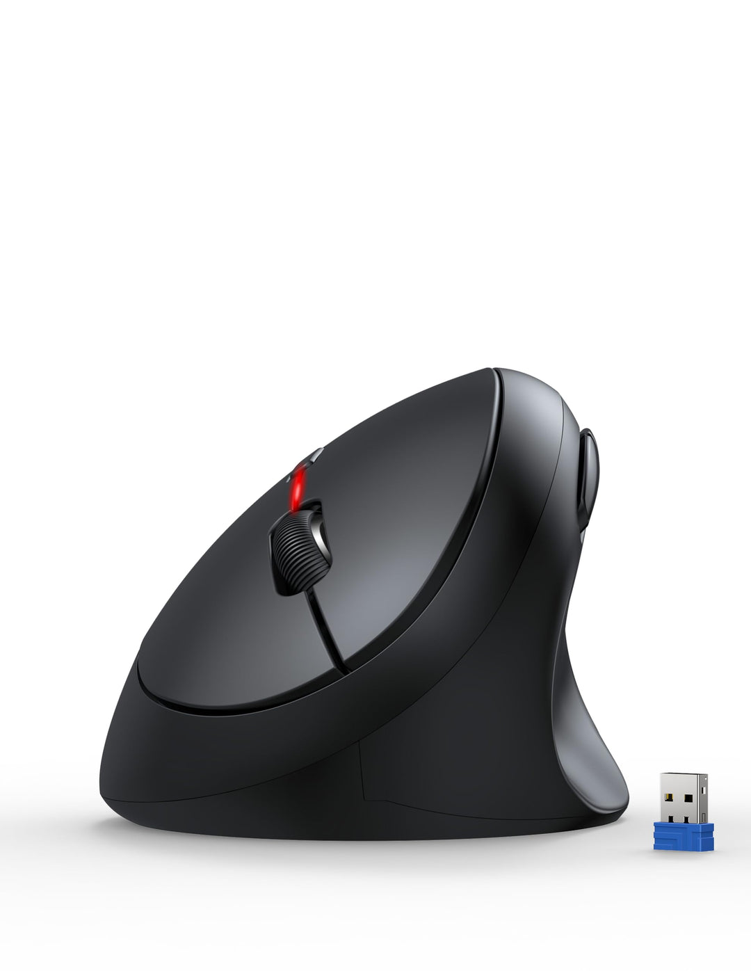 TECKNET Ergonomische Maus Kabellos, 4800 DPI Vertikale Maus, 99% Lärmminderung, 6 Tasten, 2.4G Compu