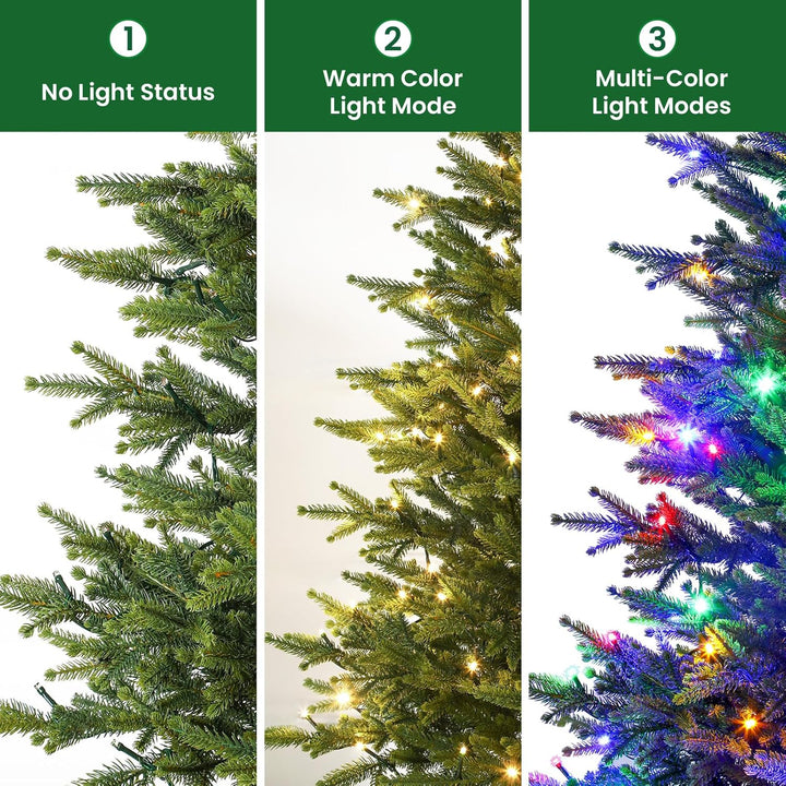 Alupssuc 2 Fuss Beleuchteter Künstlicher Mini-Weihnachtsbaum, 100% PE-Zweige mit Sockel aus Leinensa