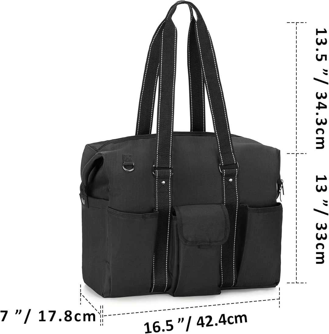 Damero Lehrer Schultertasche, Laptop Handtasche Damen mit mehreren Fächern, Lehrerbedarf Tasche Akte