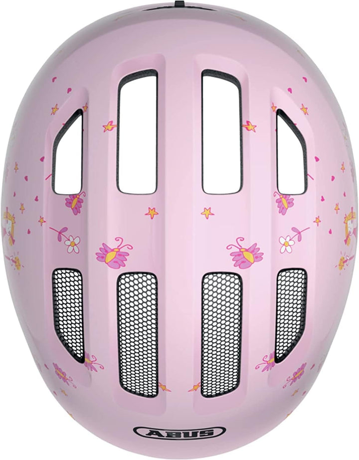 ABUS Kinderhelm Smiley 3.0 - Fahrradhelm mit tiefer Passform, kindergerechten Designs & Platz für ei
