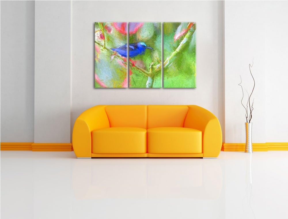 kleiner Türkisnaschvogel auf Ast NewArt 3-Teiler Leinwandbild 120x80 Bild auf Leinwand, XXL riesige