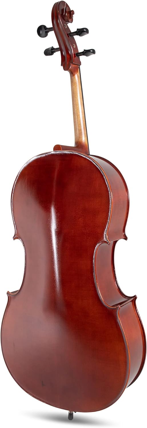 GEWA Cellogarnitur/Celloset EW Ebenholz 1/8 spielfertig mit Feinstimmsaitenhalter, Stachel, Bogen, K