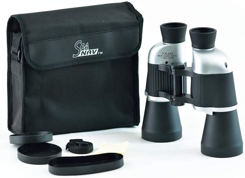 Fernglas 7 x 50 Center Fokus Porro BAK-4 mit Tasche