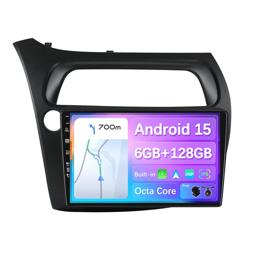 BXLIYER - [6G+128G] - Android 12 IPS Autoradio Passt für Honda Civic (2006-2012) - Kabellos CarPlay/