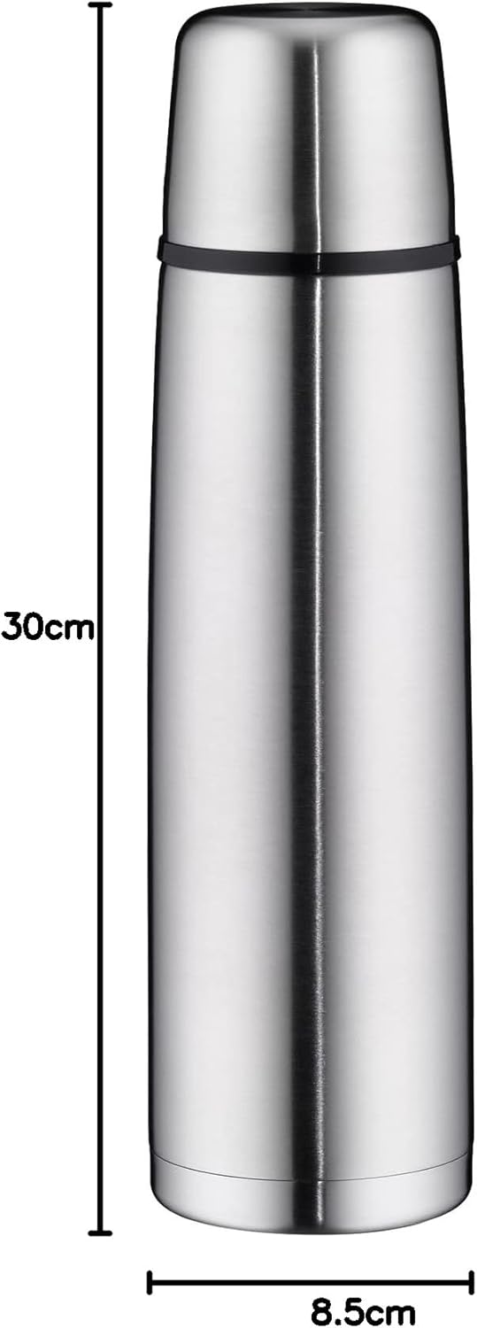 alfi ISOTHERM PERFECT DV 1,0l, Isolierflasche aus Edelstahl mit Trinkbecher, absolut dicht mit Drehv