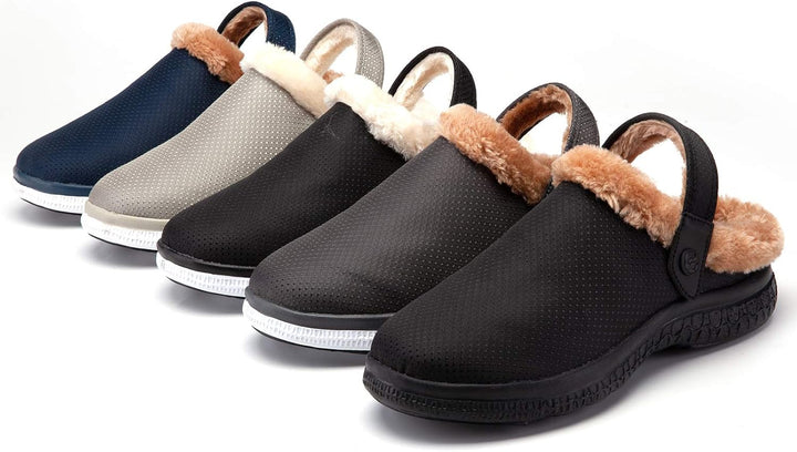 Eagsouni Clogs Hausschuhe Herren Damen Winter Gartenschuhe Haus Pantoffeln Warme Plüsch Gefüttert Ga