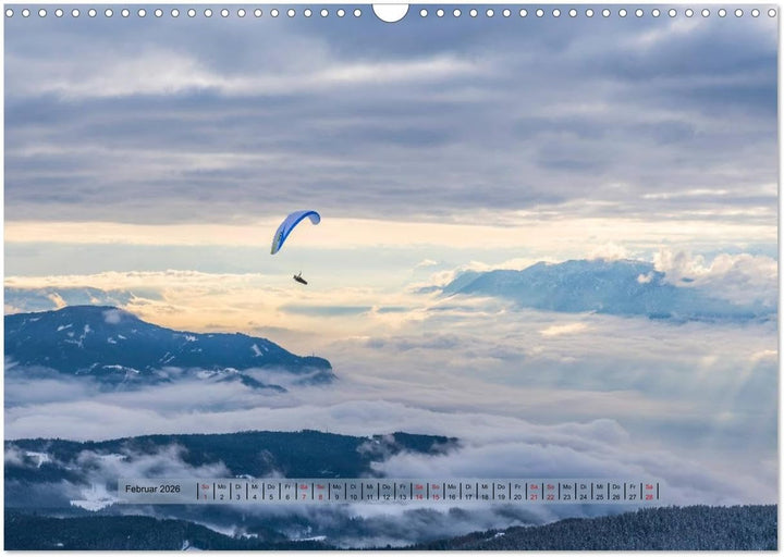 Paragliding - lautloses Schweben (Wandkalender 2026 DIN A3 quer), CALVENDO Monatskalender: Faszinier