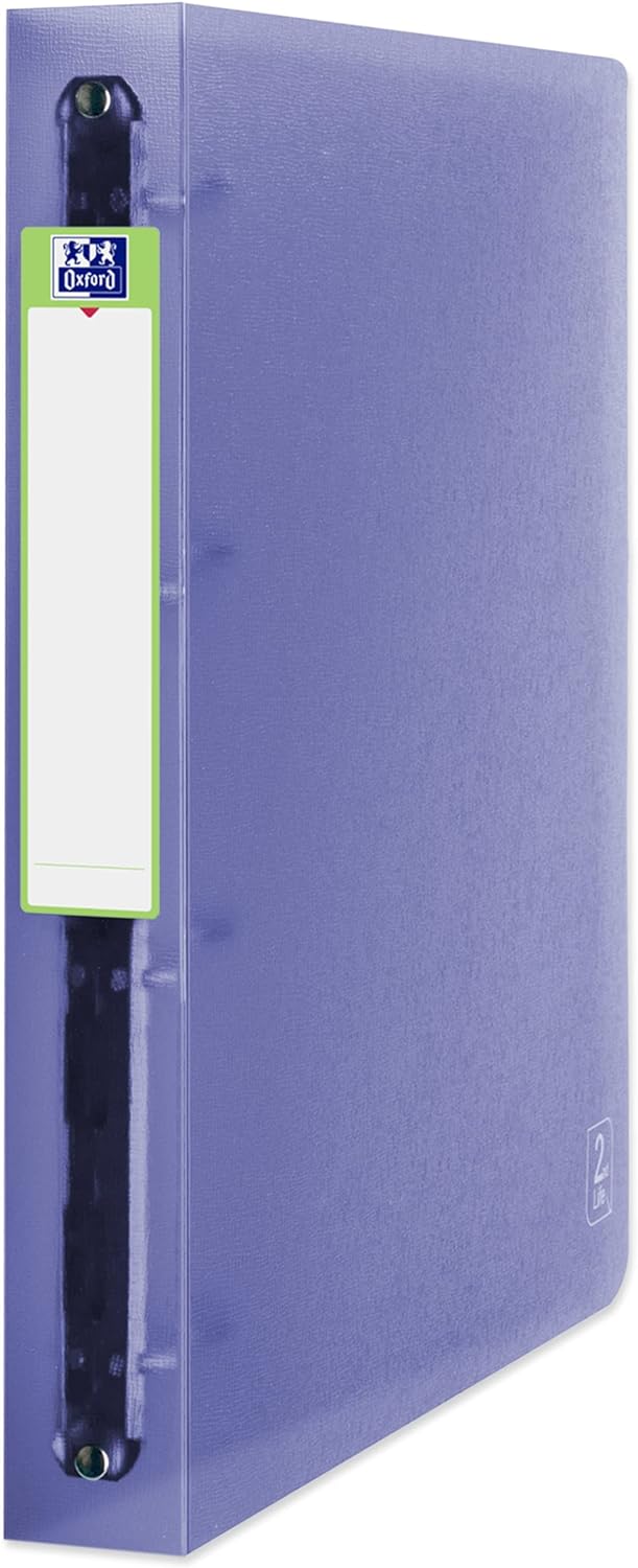 Oxford Kunststoff-Ringbuch 2nd Life, 10er Pack, DIN A4, 4cm Rücken, 4 Farben 4 Ringe mit 4 cm Füllhö
