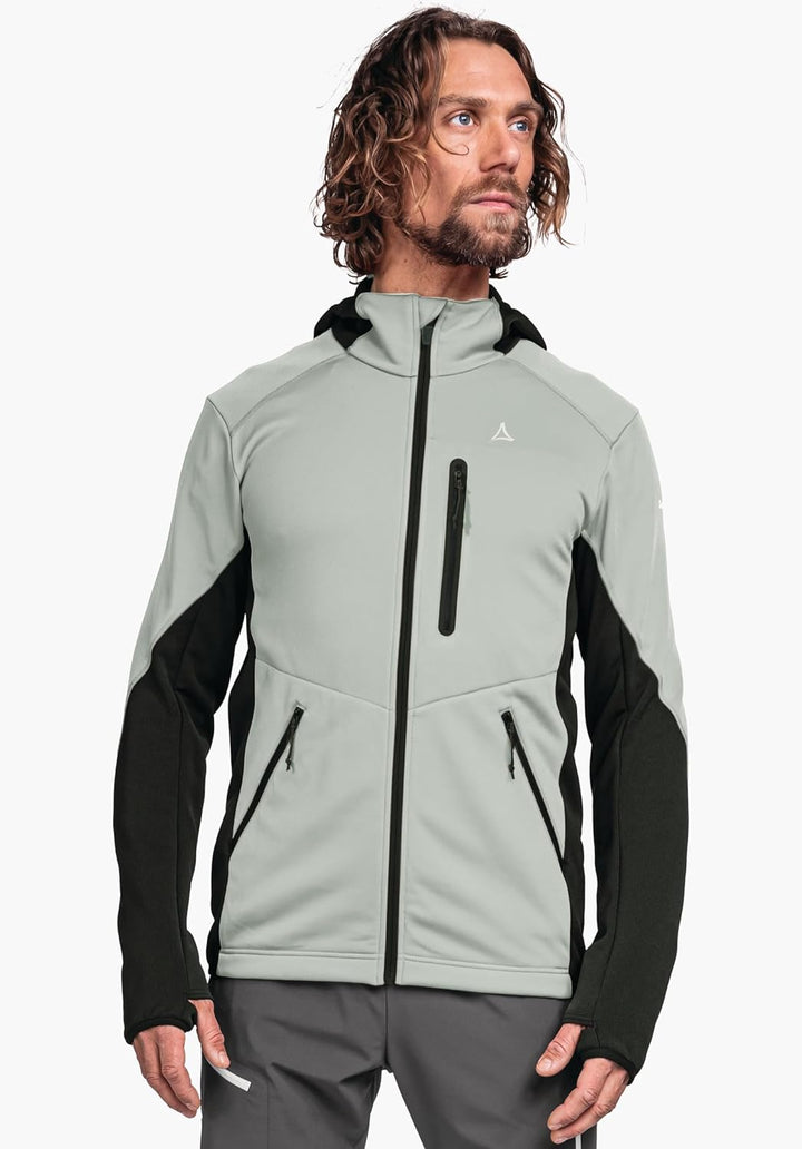 Schöffel Herren Fleece Hoody Lodron M, atmungsaktiver Fleece Pullover mit hoher Bewegungsfreiheit, f