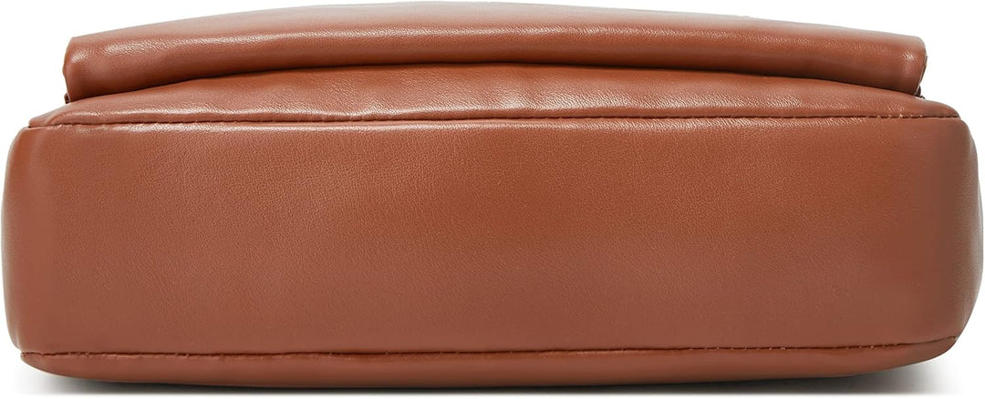 Crossbody Bags for Women Three-Layer Shoulder Bag Vegan Leather Multiple Compartments Handbag Purses