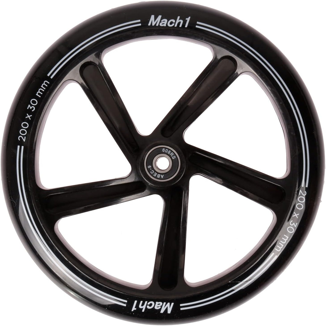 2 Stück 200x30mm Mach1 Kickscooter Rollen-Set inklusive Kugellager + Spacer - Cityroller Ersatz Reif