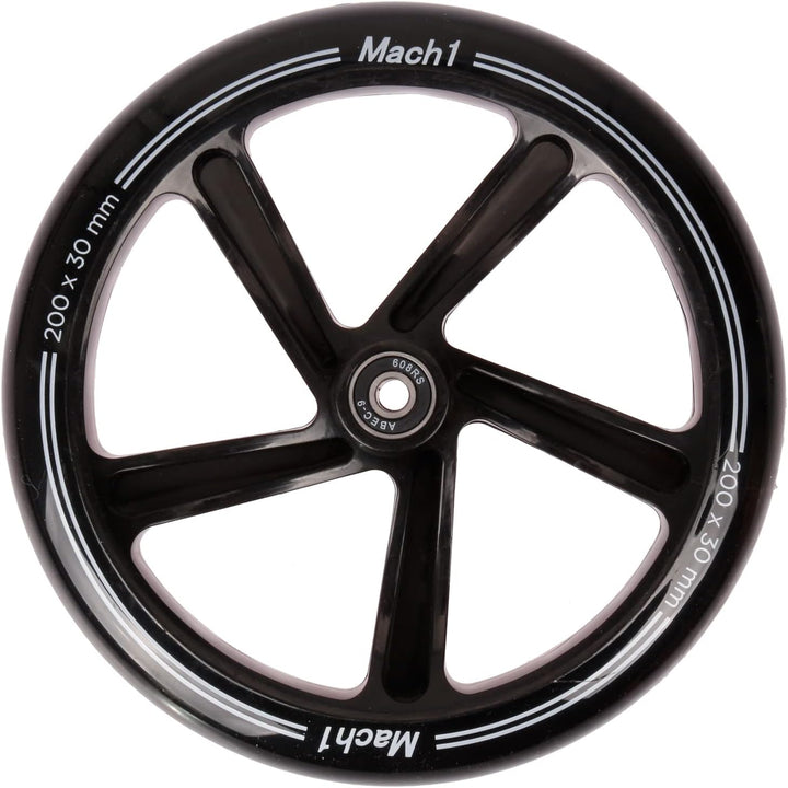 2 Stück 200x30mm Mach1 Kickscooter Rollen-Set inklusive Kugellager + Spacer - Cityroller Ersatz Reif