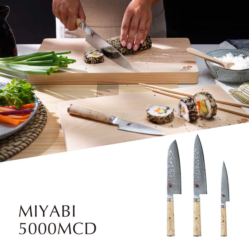 Miyabi 234378-241-0 Sujihiki Sashimi Messer, Stahl, 24 cm, silber / birke, 44,8 x 8,5 x 3,5 cm Sujih