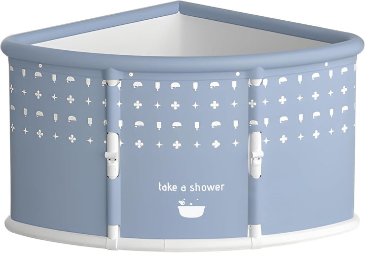 Faltbare Badewanne in Fächerform, tragbare Badewanne für Erwachsene, grosse faltbare Eckwanne, freis