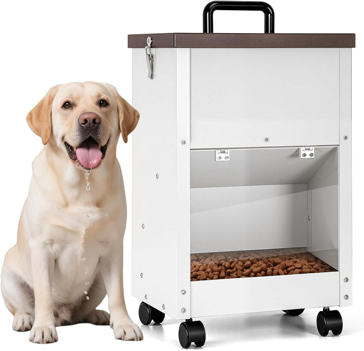 Galvanisierter Automatischer HundefüTterer GrossEr Rasse 30lbs Hundefutter-Spender Mit RäDern FüR Gr