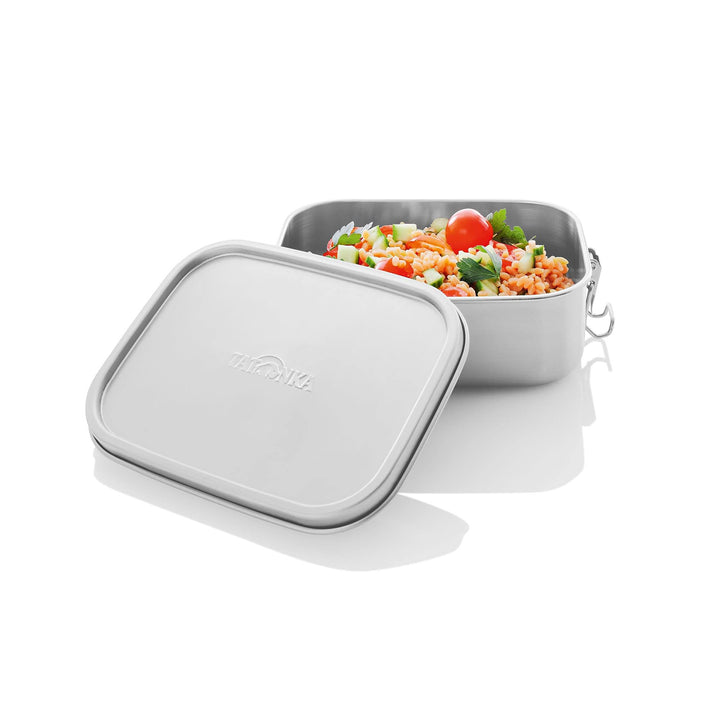 Tatonka Edelstahl Brotdose Lunch Box 1 Lock (800 ml / 1000ml) - Brotbox mit Bügelverschluss - unzerb