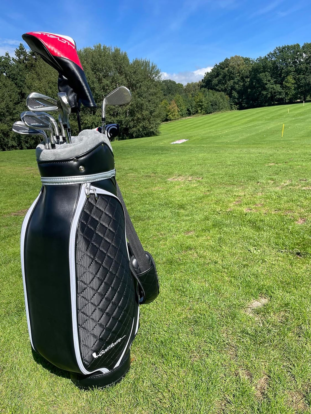 GolfRolfe 14286 Golfbag schwarz - Design Golftasche Caddybag Sporttasche Cartbag