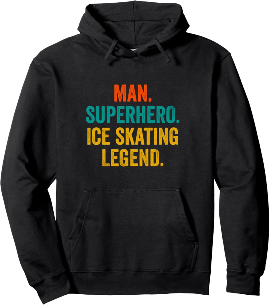 Man Superheld Ice Skating Legend - Ice Skater Funny Barbier Pullover Hoodie