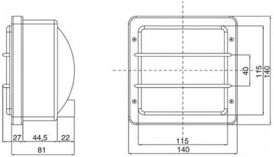 Ama Imel, symmetrischer Projektor Cobo 140 x 140 mm