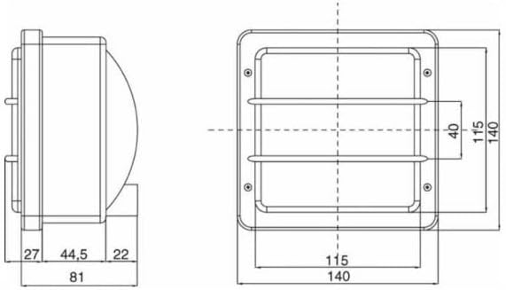 Ama Imel, symmetrischer Projektor Cobo 140 x 140 mm