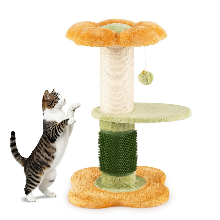 SOARS Kratzbaum, 69 cm hoch, 13 cm Dicker Stamm, Katzenbaum mit Kratzsäule, Selbstpflegegerät, Hänge