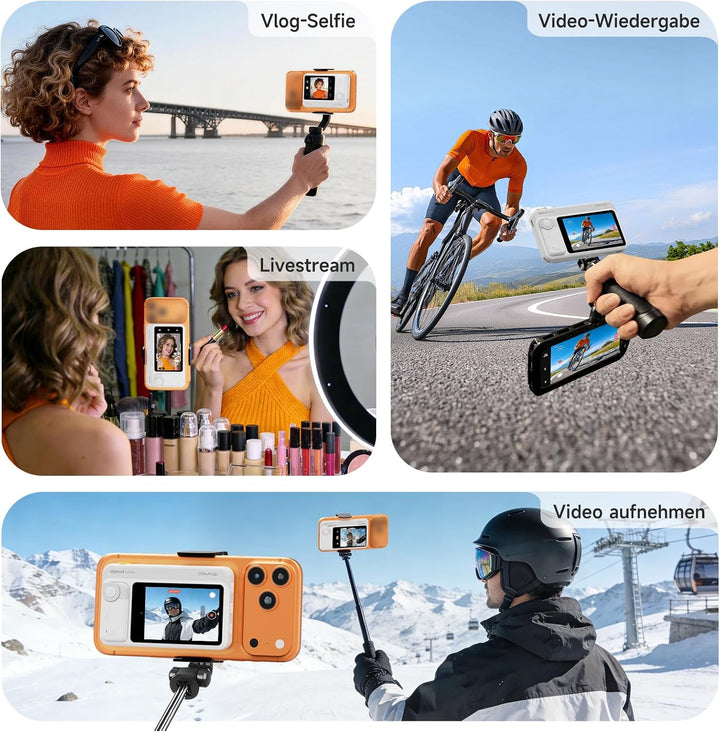 7RYMS Qshot V2 PRO Kabelloser Selfie-Monitor für iPhone 17/16 & Android, Magnetischer Smartphone Rüc