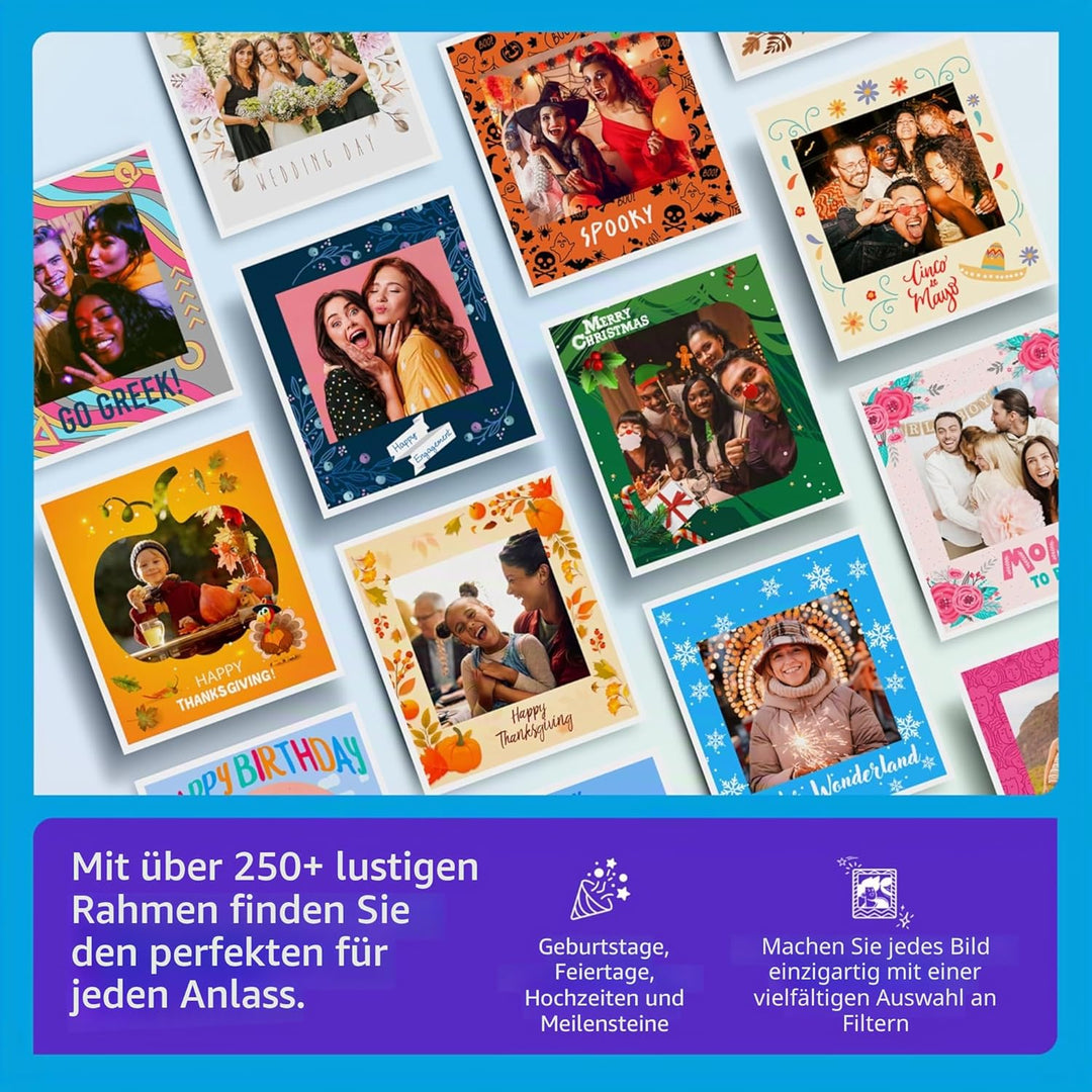 HP Sprocket Fotobox-Maschine Sofort-Farb-Fotodrucker (Weiss) Papier-Paket + Zink 3,5 x 4,25” Zink-Se
