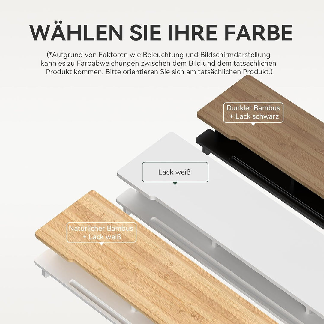 Monitorständer Dual-Monitorständer für Schreibtisch, Holzregal für Schreibtisch mit Aufbewahrungsorg
