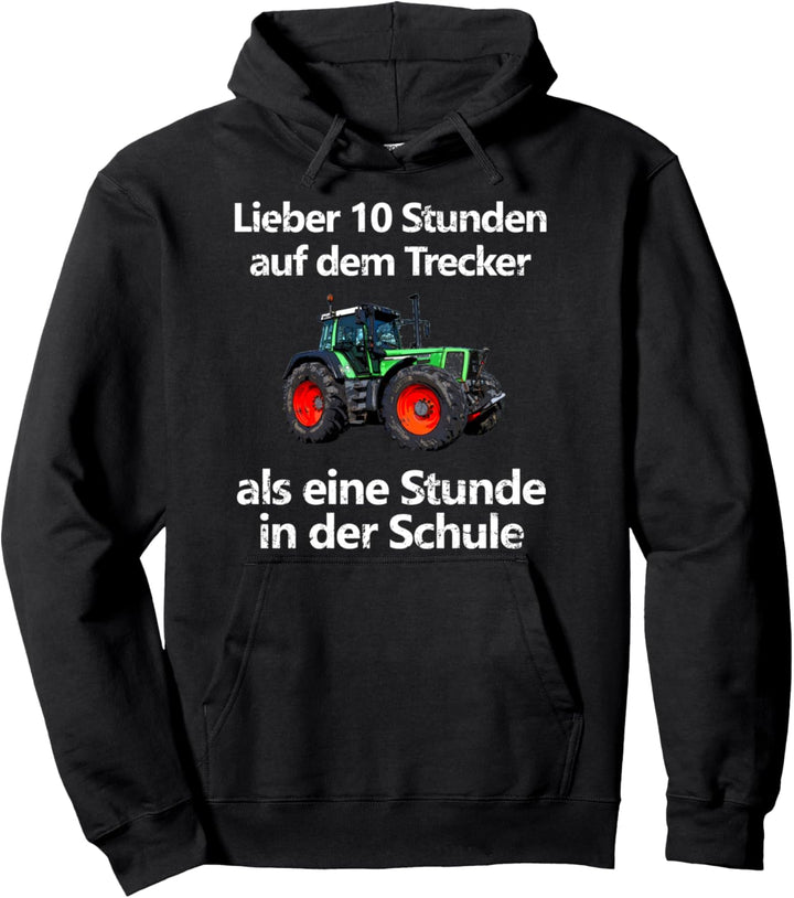 Landwirt Ausbildung Trecker Traktor Bauer Schule Kind Kinder Pullover Hoodie