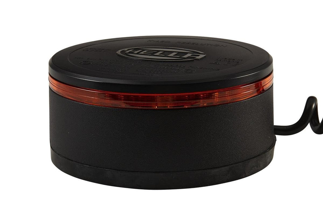 HELLA - LED-Blitz-Kennleuchte - K-LED Rebelution - 24/12V - gelb - Anbau/Magnetbefestigung - Kabel: