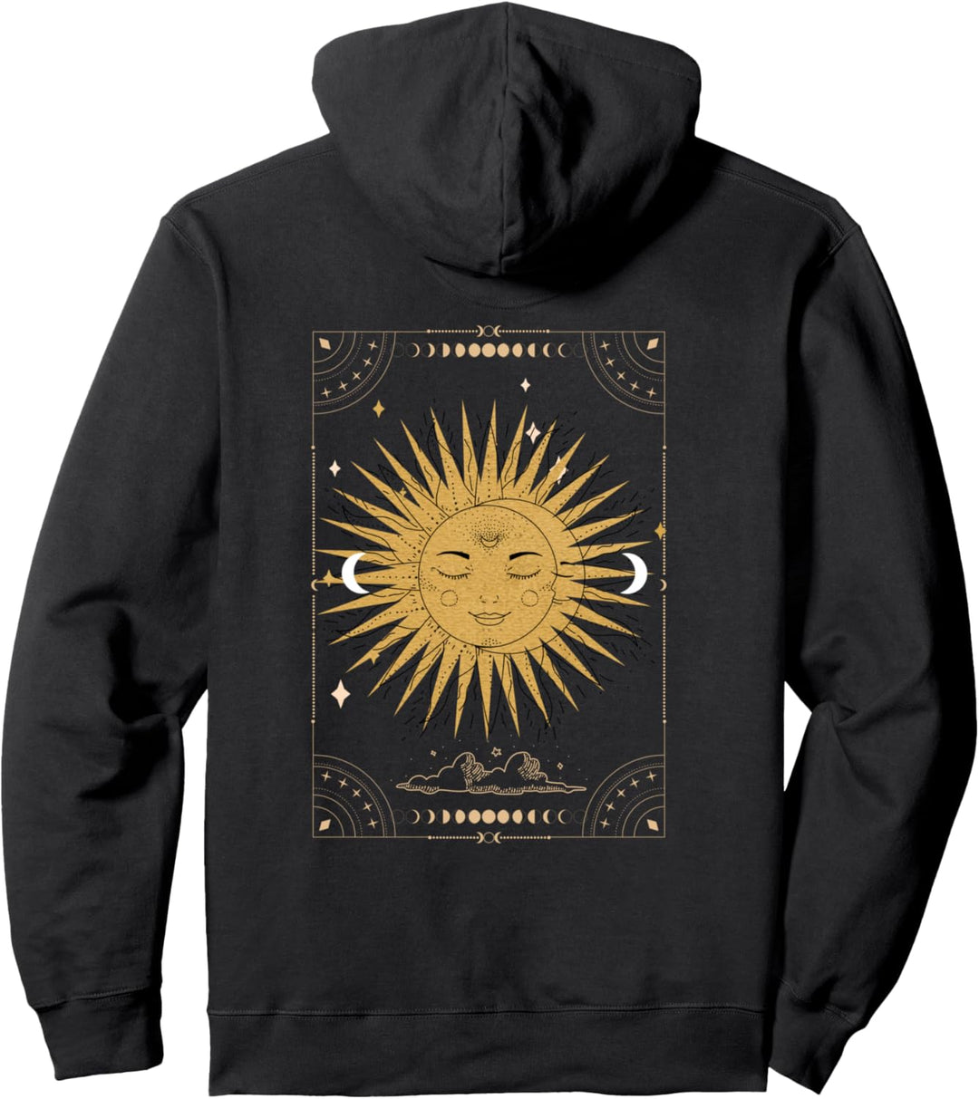 Dark Academia Aesthetic Light Academia Sonne und Mond Tarot Pullover Hoodie