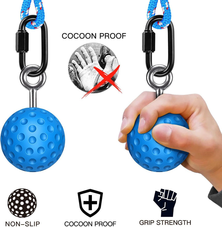 SELEWARE Pull Up Power Ball Hold Grips Durable Blue rutschfeste Handgriffe Krafttrainer Trainingsger