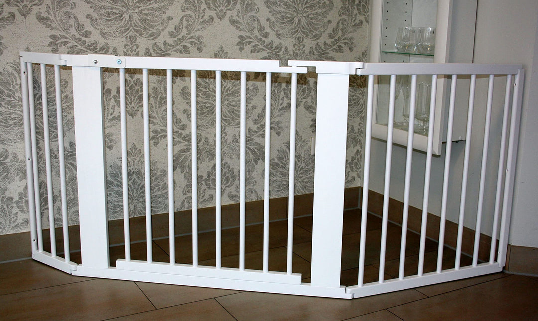 Schutzgitter Absperrgitter Türgitter Treppenschutzgitter V 117 bis 363 cm Weiss (178cm), 178cm