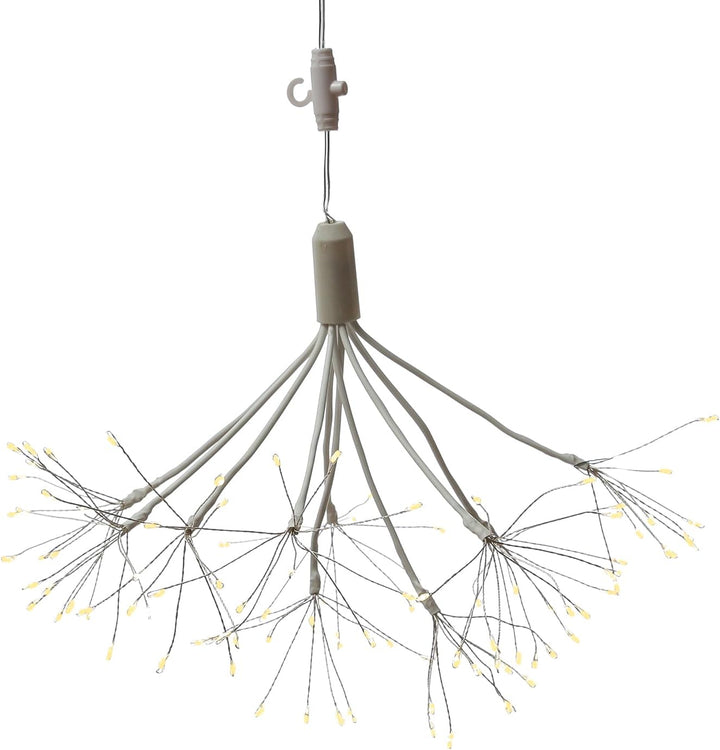 LED Feuerwerk Leuchte hängender Polarstern Pusteblume Firework 100 LED 25cm 8 Modi Fernbedienung für