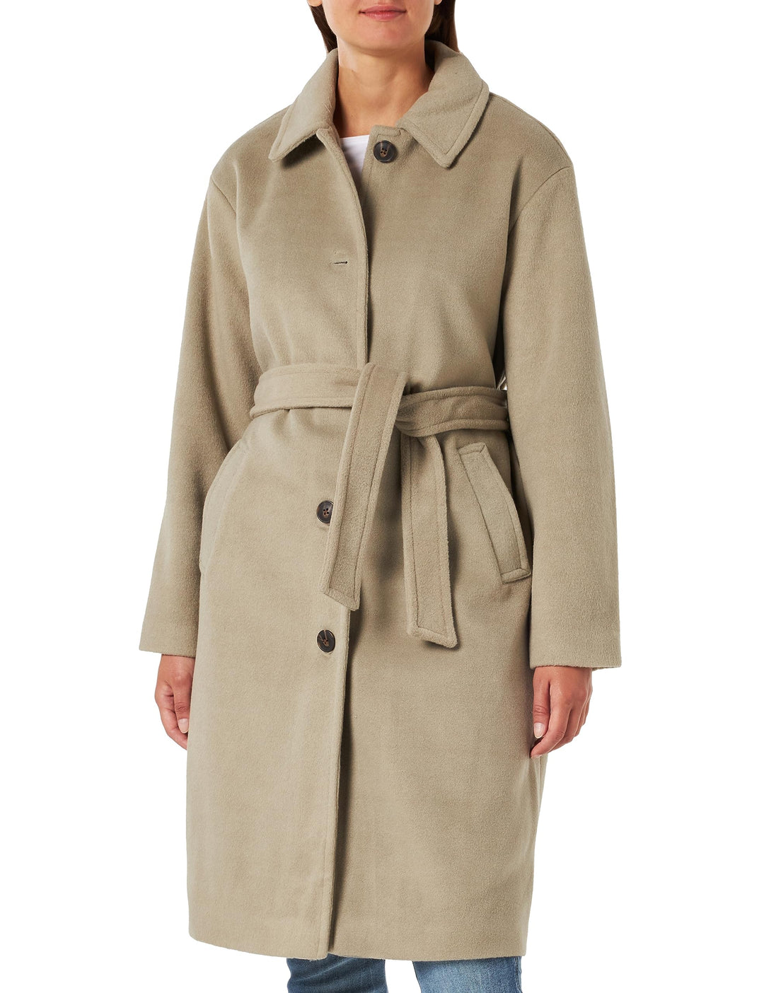 VERO MODA Damen Vmtribeca Long Duster Coat Boos Mantel, Laurel Oak/Detail:SOLID