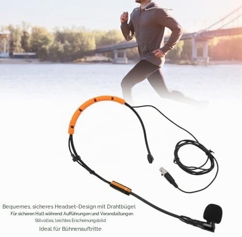 Fitness Headset Kondensatormikrofon, schweissfestes, Komfortables Mikrofon-Headset für PGA31 SM31 SM