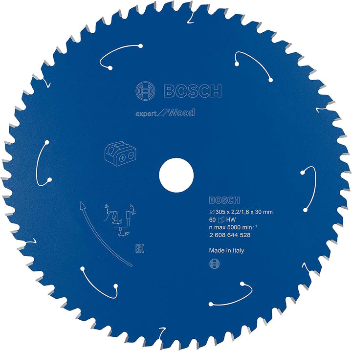 Bosch Accessories 1x Kreissägeblatt Expert for Wood (Holz, Sägeblatt Ø 305 x 30 x 2,2 mm, 60 Zähne,