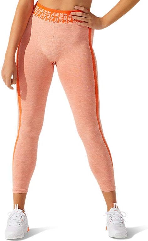 ASICS Collant sans coutures Femme Cropped Logo 17 Orange, 17 Orange