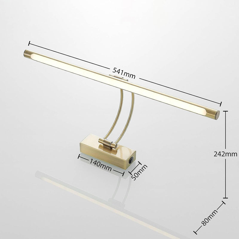 Lucande LED Wandlampe Bilderleuchte altmessing, Wandleuchte Spiegelleuchte einstellbar, warmweiss 3.