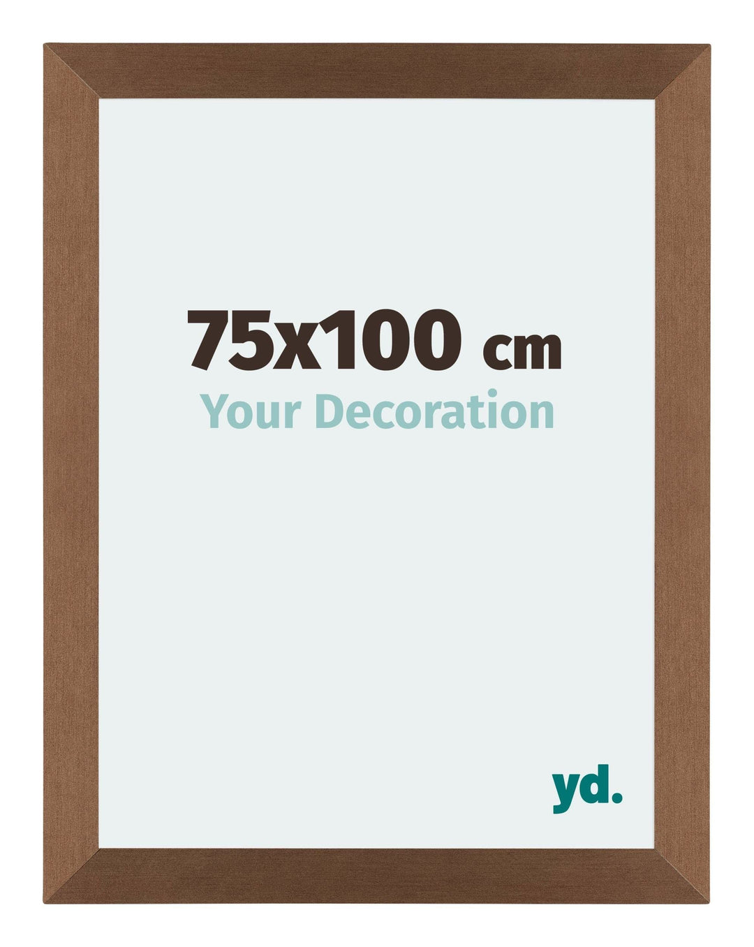 yd. Your Decoration - Bilderrahmen 75x100 cm - Kupfer Dekor - Billderrahmen aus MDF mit Acrylglas -