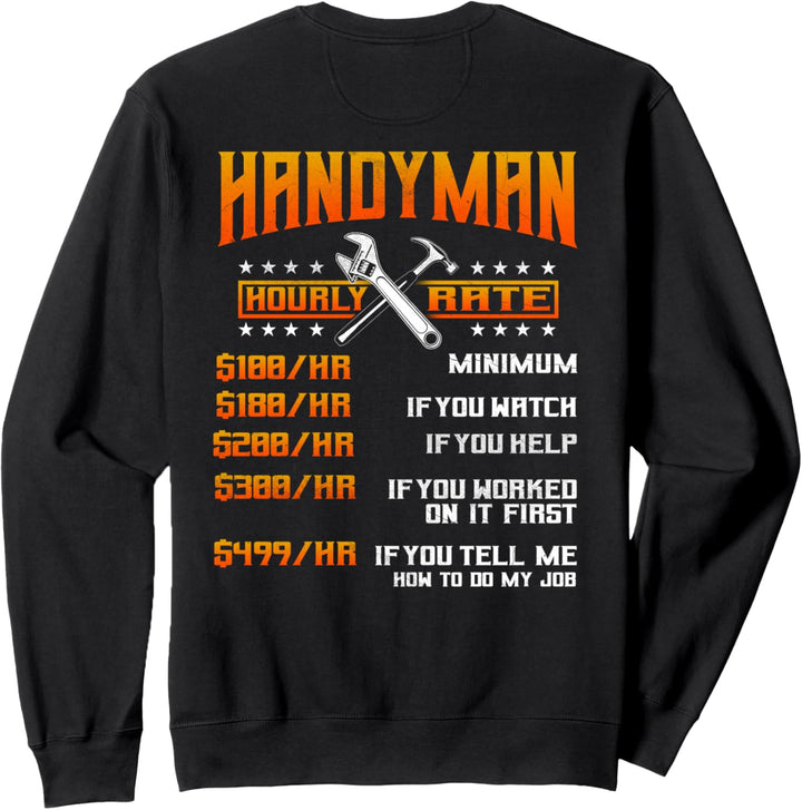 Handwerker Geschenke Design auf der Rückseite der Kleidung Sweatshirt