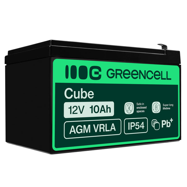 Green Cell® AGM 12V 10Ah Akku Vlies Batterie VRLA Blei Batterie Bleiakku Ersatzakku Akkubatterie Ver