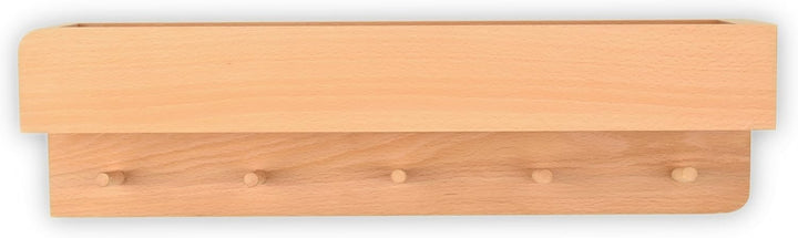 Natuhr Garderobe Holz Porter Regal Wand Flurgarderobe mit Ablage Eiche (50 cm Länge, Buche geölt) 50