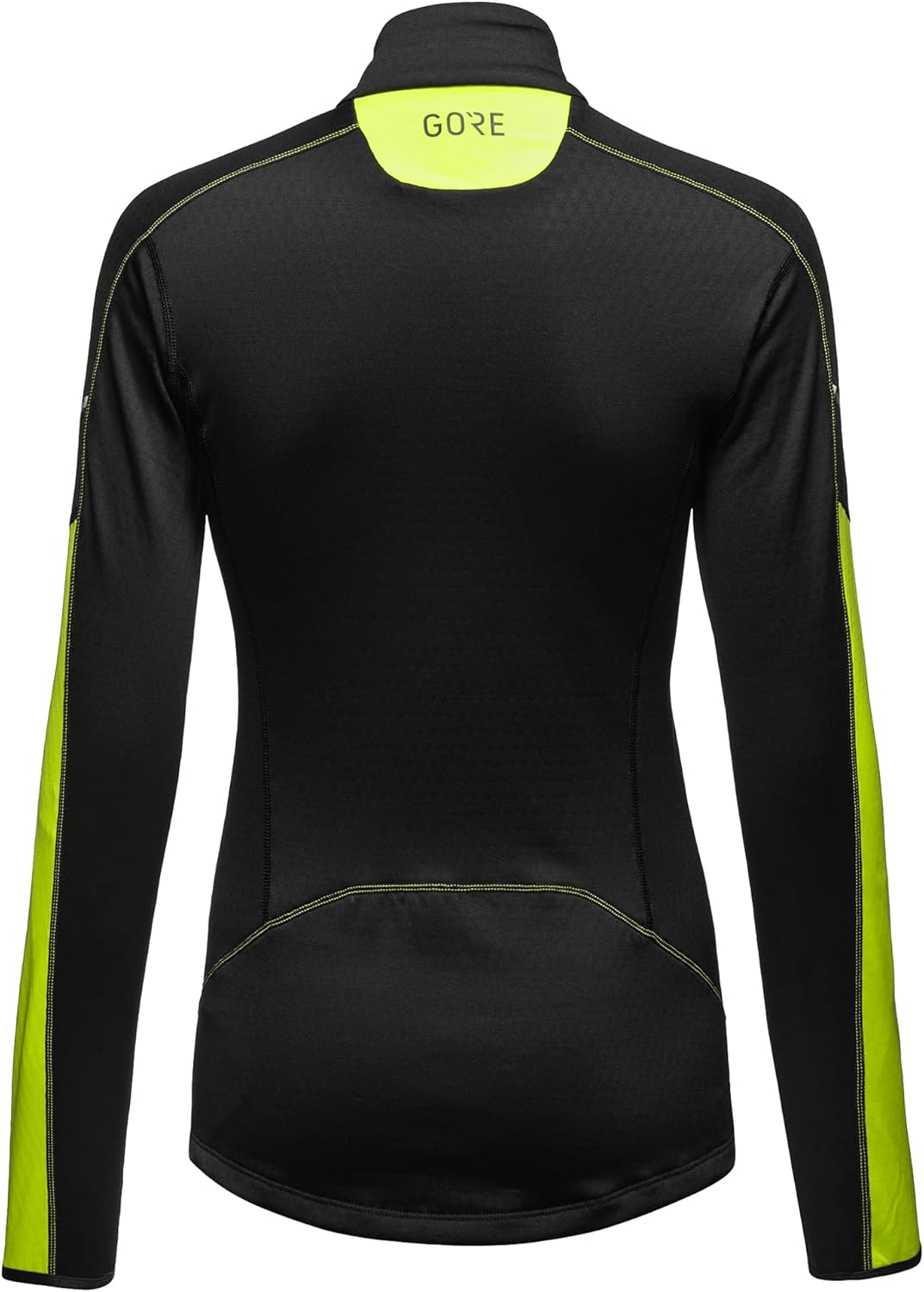 GORE WEAR Damen Thermo Langarm-Shirt mit Reissverschluss, Multisport 38 Black/Neon Yellow, 38 Black/
