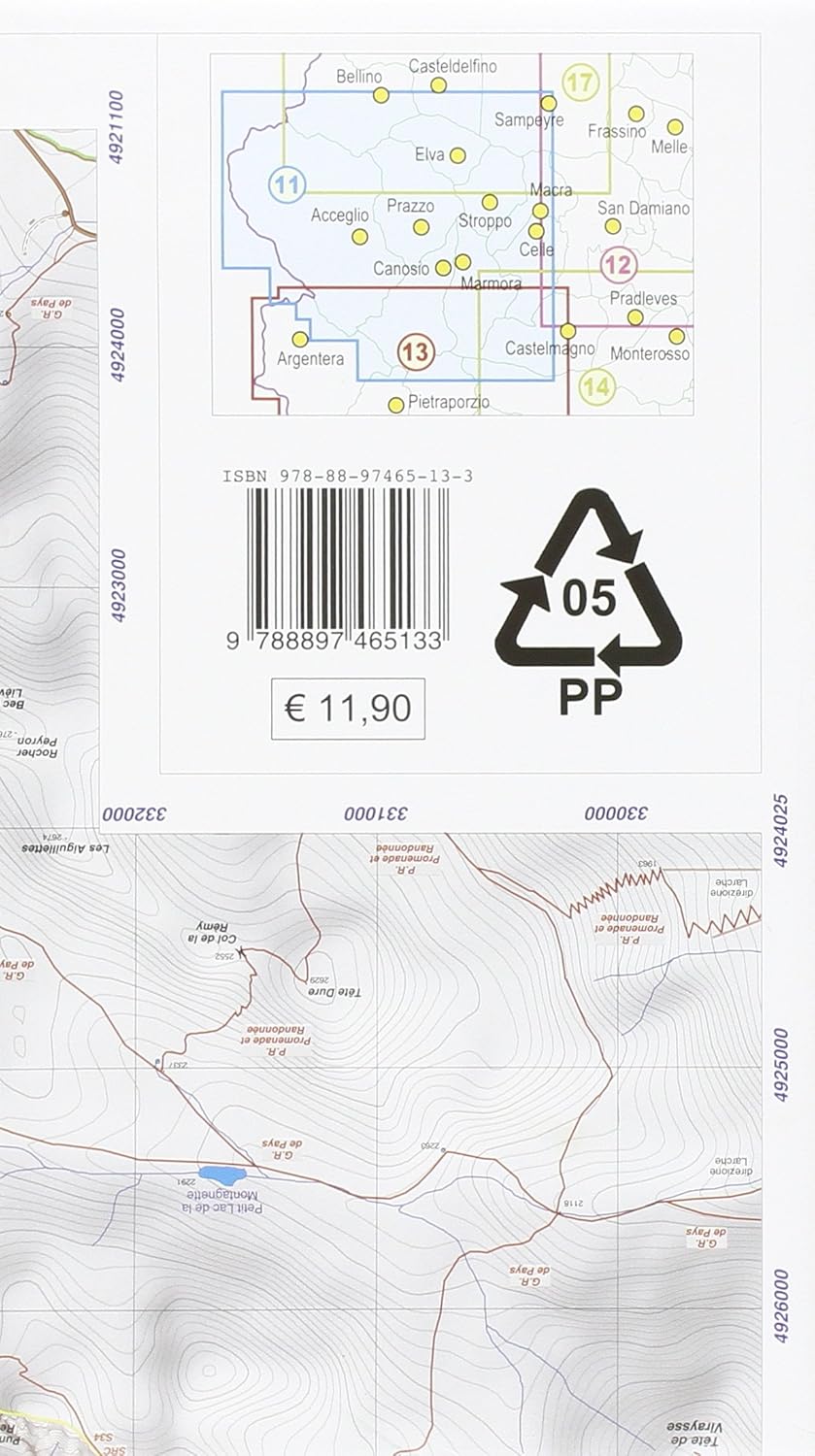 Alta Valle Maira (wandelkaart, Band 11), Taschenbuch