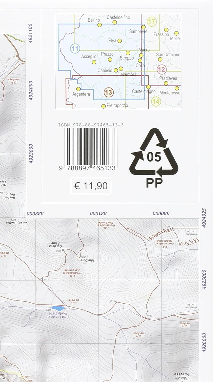 Alta Valle Maira (wandelkaart, Band 11), Taschenbuch