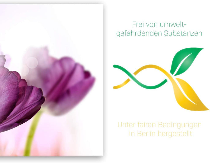 ge Bildet Bild auf Leinwand | Tulpe in 70x50 cm als Wandbild | Wand-deko Dekoration Wohnung modern B