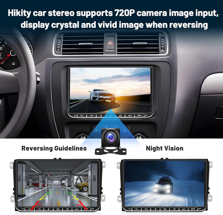 2+64GB DAB/DAB+ Autoradio für VW Golf 5 6 Polo Passat Skoda mit Wireless Apple Carplay Android Auto,