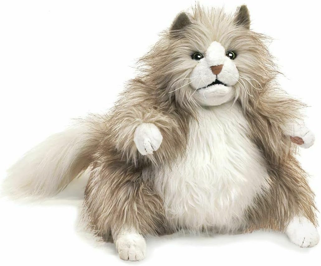 Folkmanis Fluffy Cat Hand Puppet